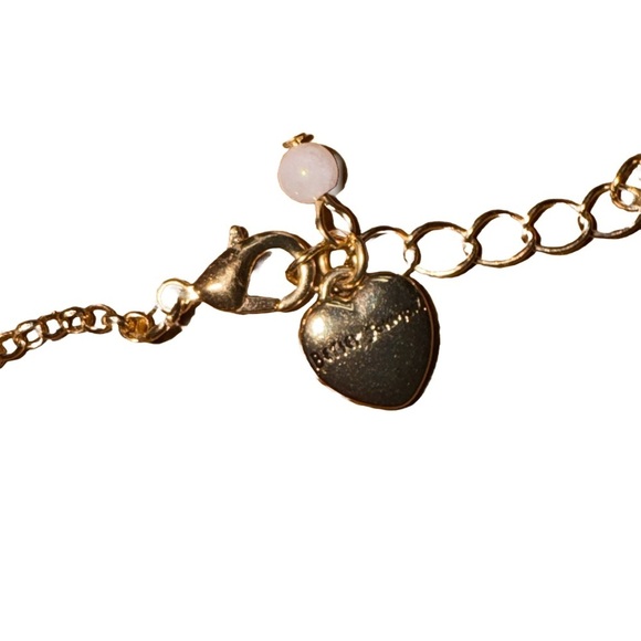 NWT Betsey Johnson Strawberry Long Pendant Necklace Pink & Gold - Picture 7 of 7